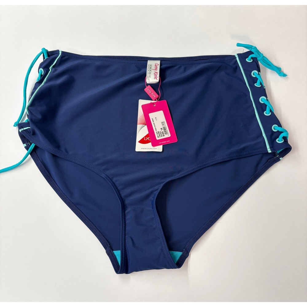 Curvy Kate Womens Swim Bottoms Size 2XL Indigo Set Sail High Waist Brief CS4065